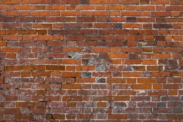 Mur Rouge Brique Fond Une Vieille Maison Brique — Photo