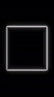 Siyah arkaplanda beyaz neon parlayan dikdörtgen çerçeve. Video animasyonu 4K