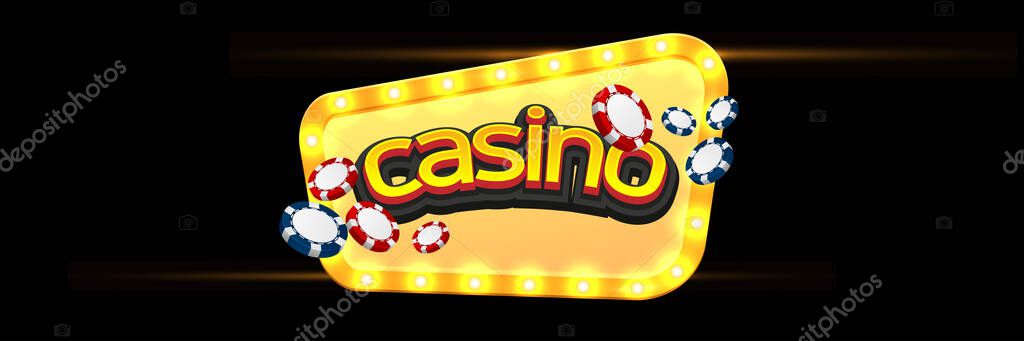 Casino Illustration. Vector gambling design for invitation or promo banner. Online casino. Vector illustration. vector stock vector