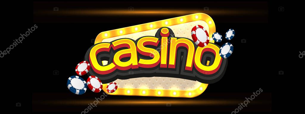 Casino Illustration. Vector gambling design for invitation or promo banner. Online casino. Vector illustration. vector stock vector