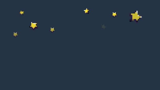 Нічне Зоряне Небо Блимаючим Фоном Руху Зірок Циркуляція Безшовного Простору — стокове відео