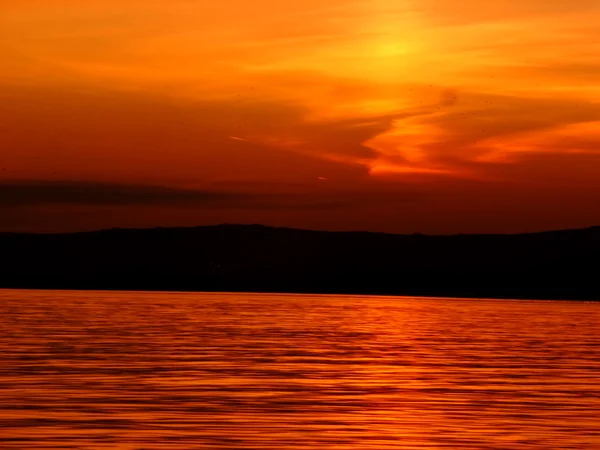 Sunset lake background — Stock Photo, Image