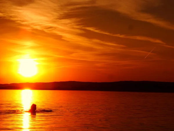 Lake Sunset Summer — Stock Photo, Image