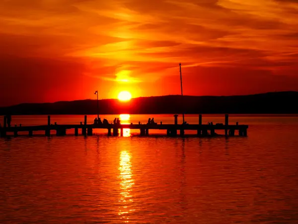 Lake Sunset Summer — Stock Photo, Image