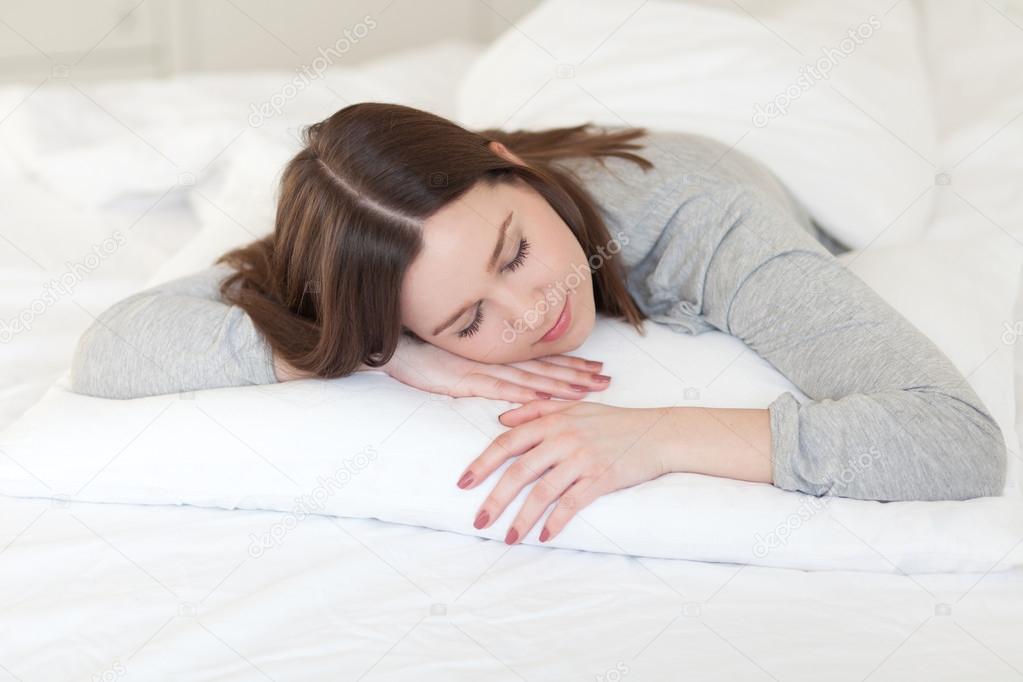 Girl on pillow