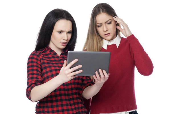 Troubles with tablet — Stock Photo, Image