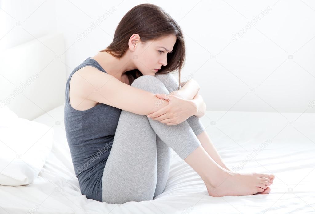 Depressed young woman