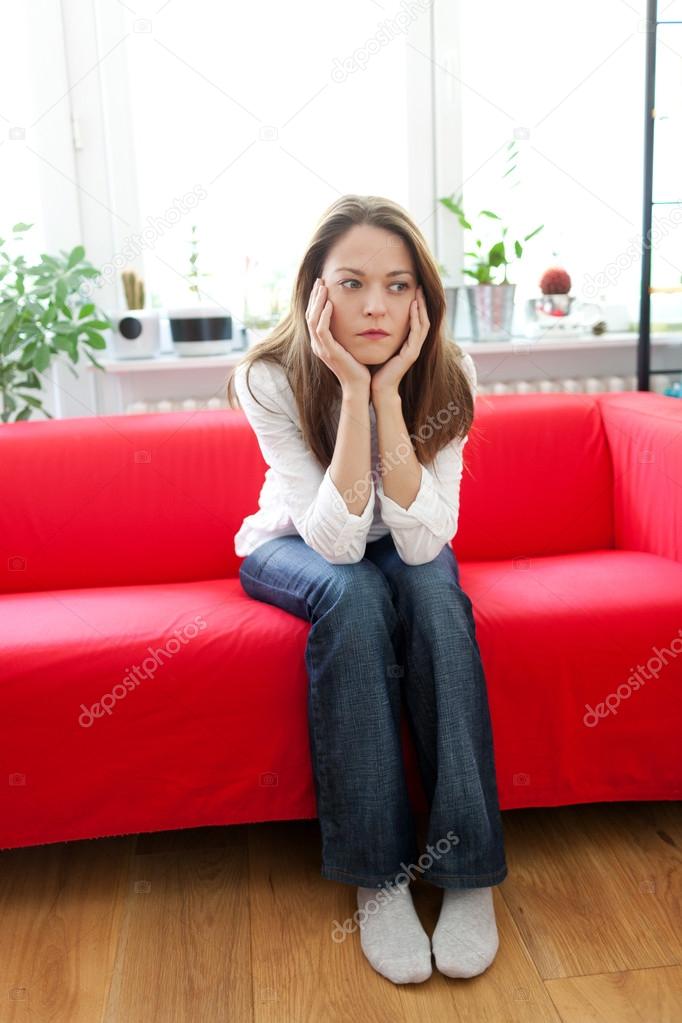 Depressed young woman