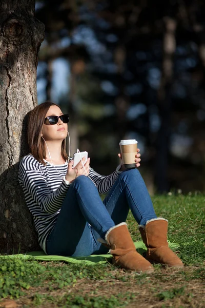 Kaffe och musik — Stockfoto