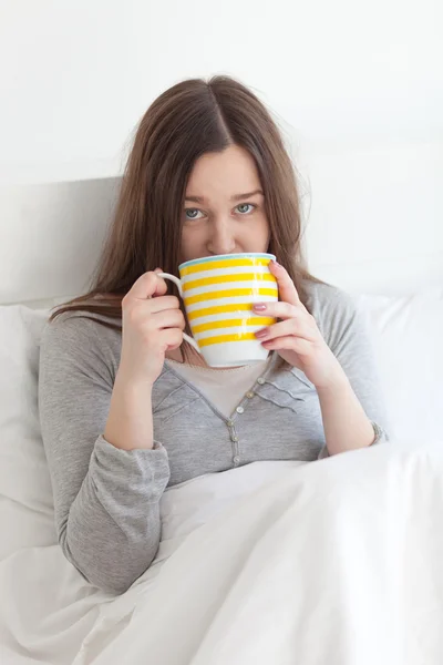 Sick in bed — Stock Photo, Image