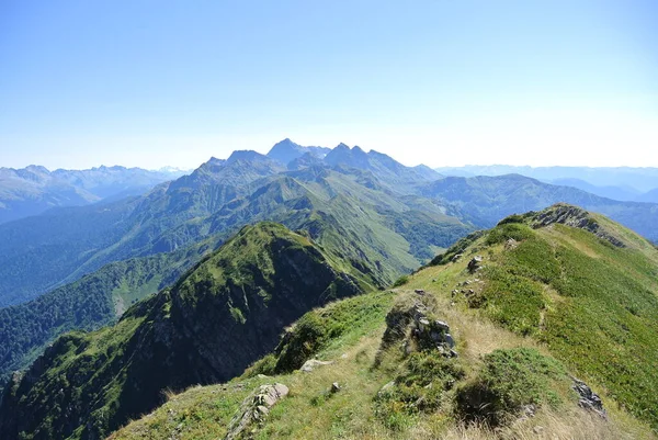 Trekking Mountains North Caucasus Aibga Ridge — Stock Photo, Image