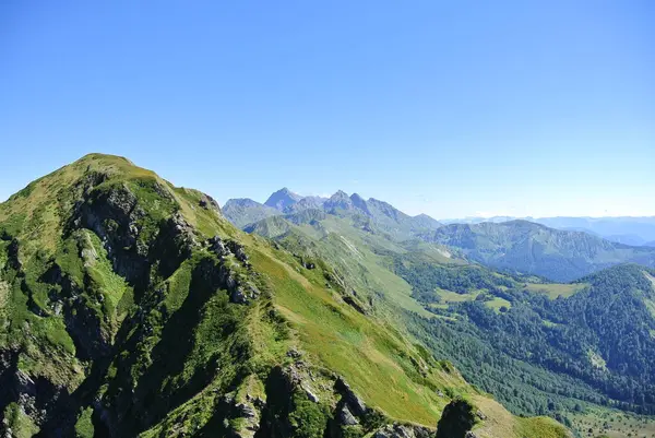 Trekking Sulle Montagne Del Caucaso Settentrionale Crinale Aibga — Foto Stock