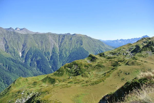 Trekking Sulle Montagne Del Caucaso Settentrionale Crinale Aibga — Foto Stock