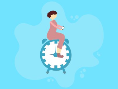 İş ve ceza anlayışı, cep telefonundan zamanında çalışan ya da okuyan bir kadın.