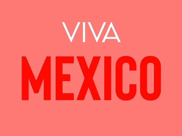 Viva Mexico Sign Celebrate National Holidays Red — Stok Vektör