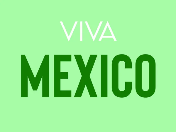 Ulusal Bayramları Yeşille Kutlamak Için Meksika Imzası — Stok Vektör