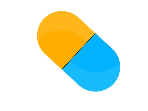Medicina Píldora Cápsula Vitamínica — Vector de stock