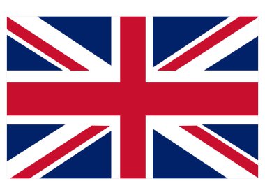 Beyaz bir arka plan üzerinde İngiltere bayrağı