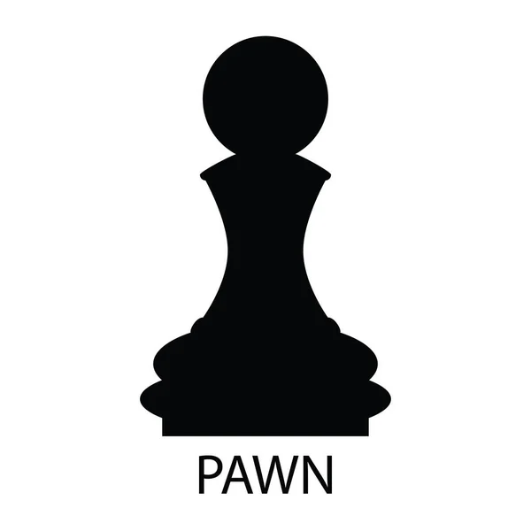 Eine Schachfigur Ist Ein Bauer Silhouette Einer Schachfigur Vektor Illustration — Stockvektor