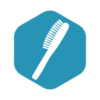 Tarak fırçası ikonu. Saç taramak için bir alet. Tasarım ve web için beyaz bir arkaplanda izole edilmiş vektör illüstrasyonu.