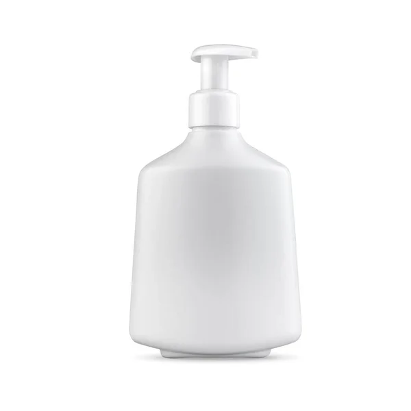 Bottiglia Plastica Bianca Pulita Con Dispenser Immagine Isolata Uno Sfondo — Foto Stock