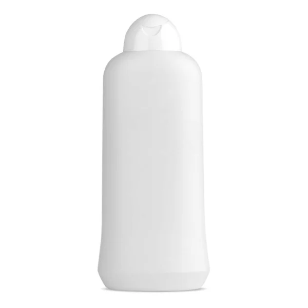 Una Bottiglia Plastica Bianca Pulita Imballaggio Prodotti Cosmetici Chimici Immagine — Foto Stock