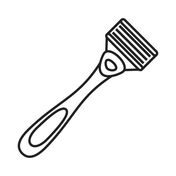 Ícone Máquina Barbear Contorno Uma Ferramenta Barbear Ilustração Vetorial Isolada — Vetor de Stock
