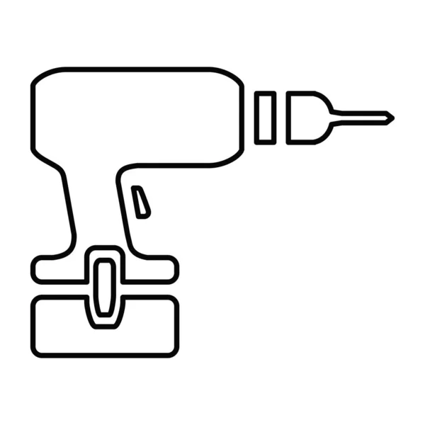 Schraubenschlüssel Manuelles Elektrowerkzeug Oder Druckluftwerkzeug Mit Drehmomenteinstellung Vektor Illustration Isoliert — Stockvektor