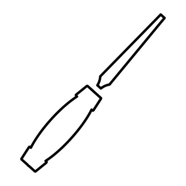 Chisel图标 木匠或细木工的木工手工切割工具 在白色背景上孤立的矢量图形 用于设计和网络 — 图库矢量图片
