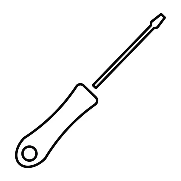 Flachschraubendreher Symbol Ein Werkzeug Zum Schrauben Und Lösen Von Gewindeverbindungen — Stockvektor