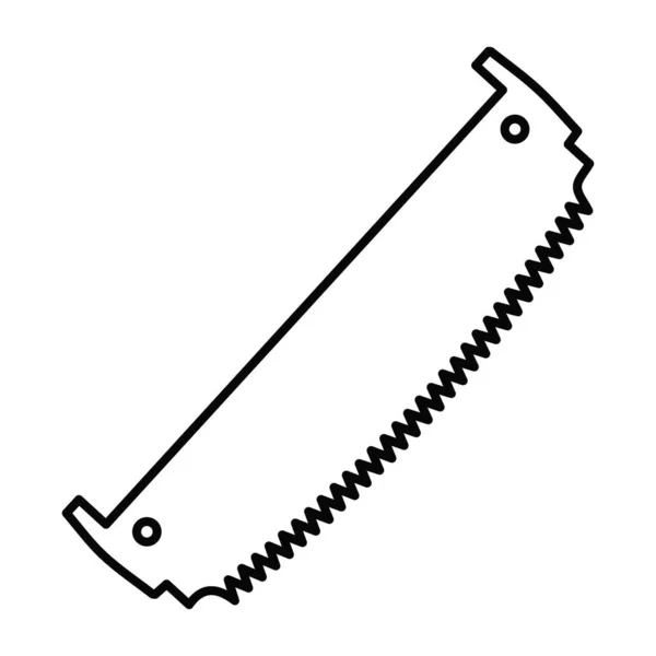Säge Symbol Zimmermannswerkzeug Mit Zähnen Zum Schneiden Von Holz Vektor — Stockvektor