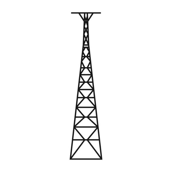 Elektrik Kulesi Güç Hattı Desteği Kabloları Tutmak Için Bir Yapıdır — Stok Vektör