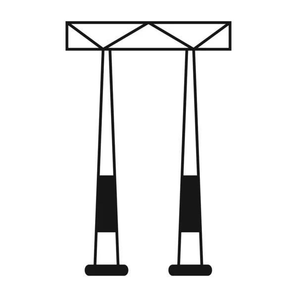 Torre Eléctrica Soporte Línea Alimentación Una Estructura Para Sostener Cables — Archivo Imágenes Vectoriales