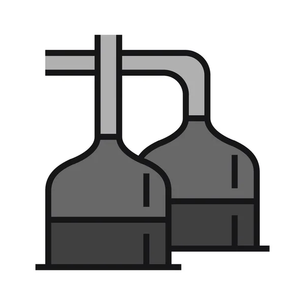 Equipo Elaboración Cerveza Barriles Industriales Para Elaboración Cerveza Ilustración Vectorial — Vector de stock