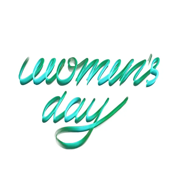 Lettering International Womens Day, 8 de marzo. Cursiva. Trabajos manuales. —  Fotos de Stock