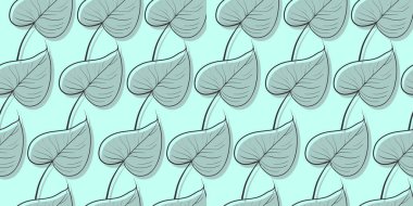 Vektör kusursuz desen. Yaprak çizgisi. Sonbahar, bahar, yaz..