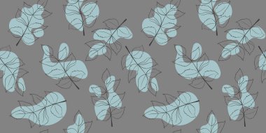 Vektör kusursuz desen. Yaprak çizgisi. Sonbahar, bahar, yaz..
