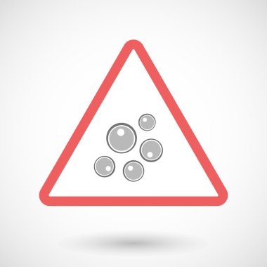 Warning signal icon with oocytes clipart