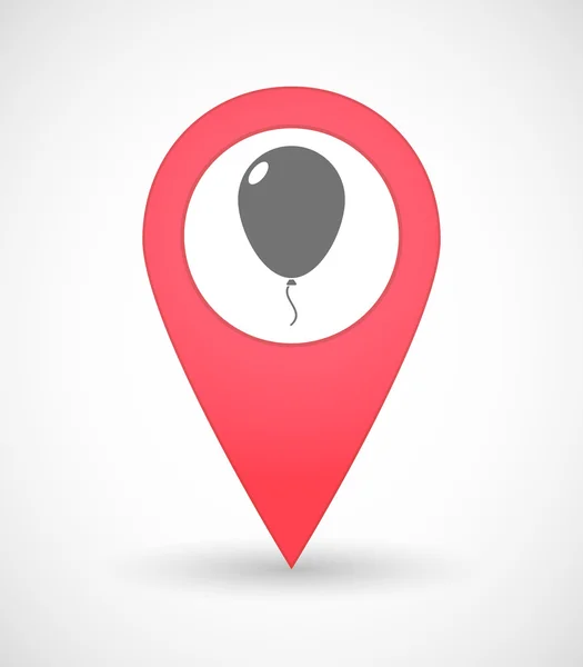 Bir balon ile harita işareti simgesi — Stok Vektör