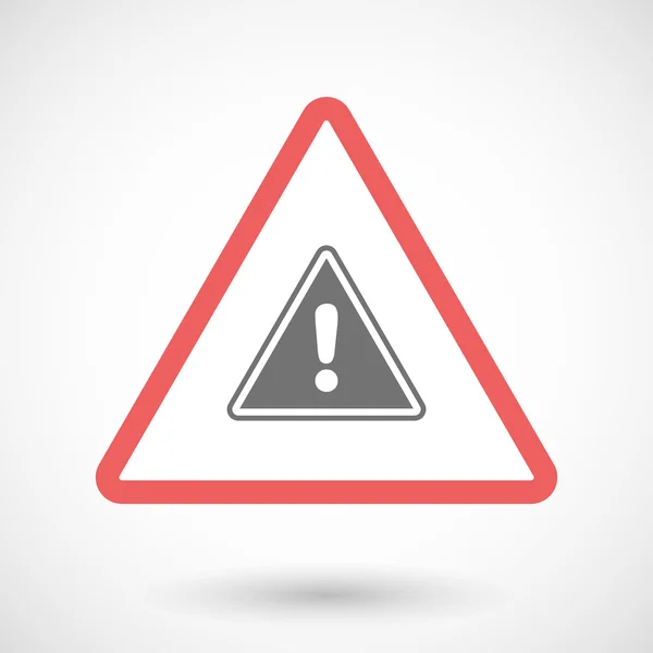 Icono de señal de advertencia con una señal de advertencia — Vector de stock