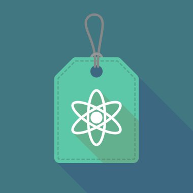 Uzun gölge etiketi simgesi ile bir atom