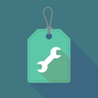 Uzun bir anahtar ile gölge etiket simgesi