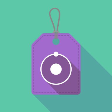 Uzun gölge etiketi simgesi ile bir atom