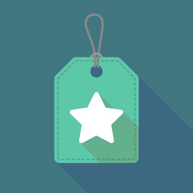 Uzun bir yıldız ile gölge etiket simgesi