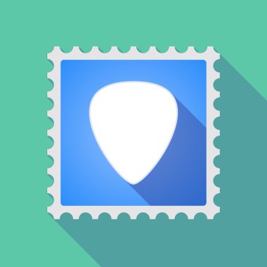 Uzun gölge posta damgası simgesi ile bir mızrap