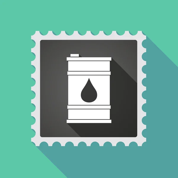 Långa skugga ikonen e-post stämpel med ett fat olja — Stock vektor