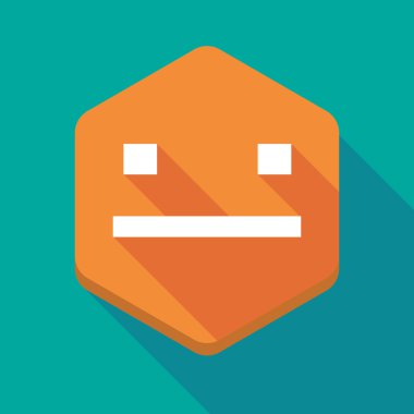 Uzun bir duygusuz metin yüz ile gölge altıgen simgesi