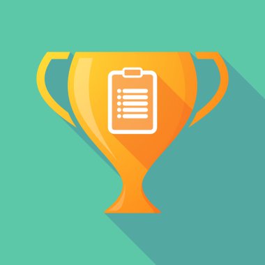 Uzun bir rapor ile gölge kupa simgesi