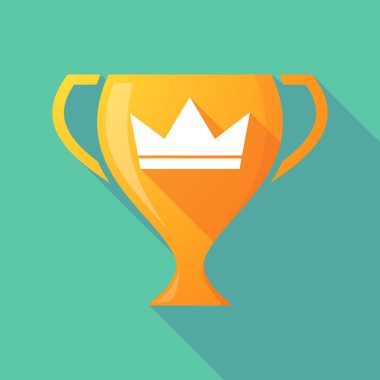 Uzun bir taç ile gölge kupa simgesi