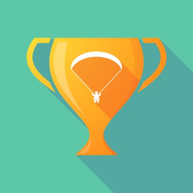 Uzun bir yamaçparaşütü ile gölge kupa simgesi